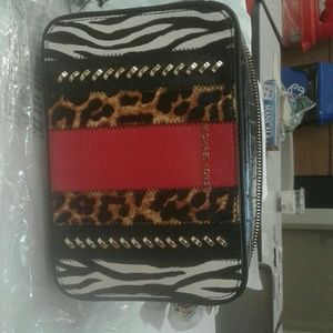 Michael Kors black multi jet set medium crossbody